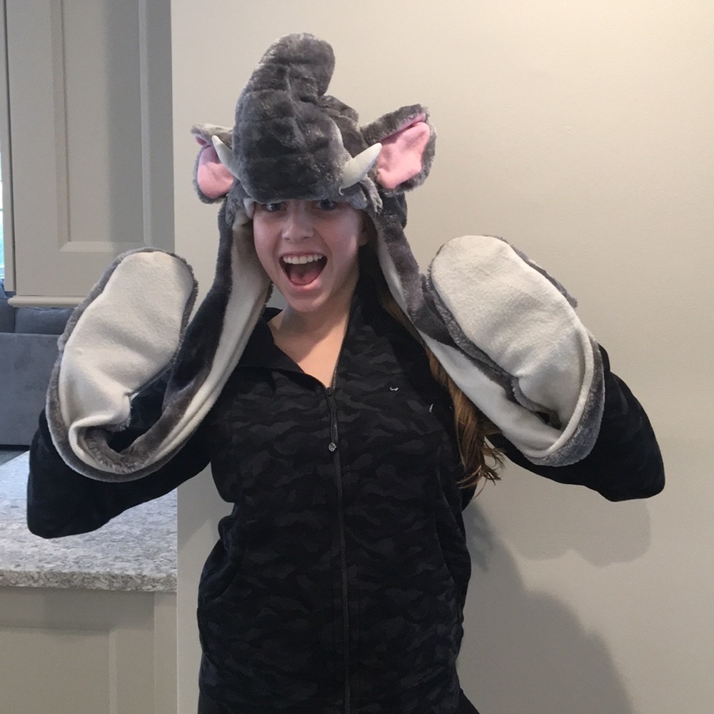 Elephant Hat with Glove ears!